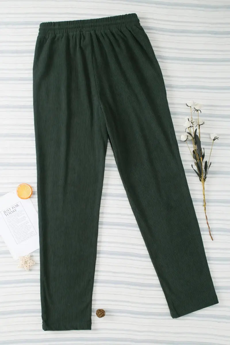 Comfortable Drawstring Straight Pants with Pockets - Love Salve